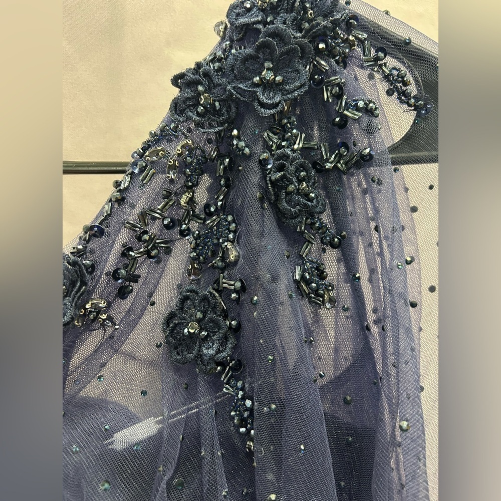 MAC DUGGAL 79392 NWT Embellished One Shoulder Draped Gown - Picture 7 of 9